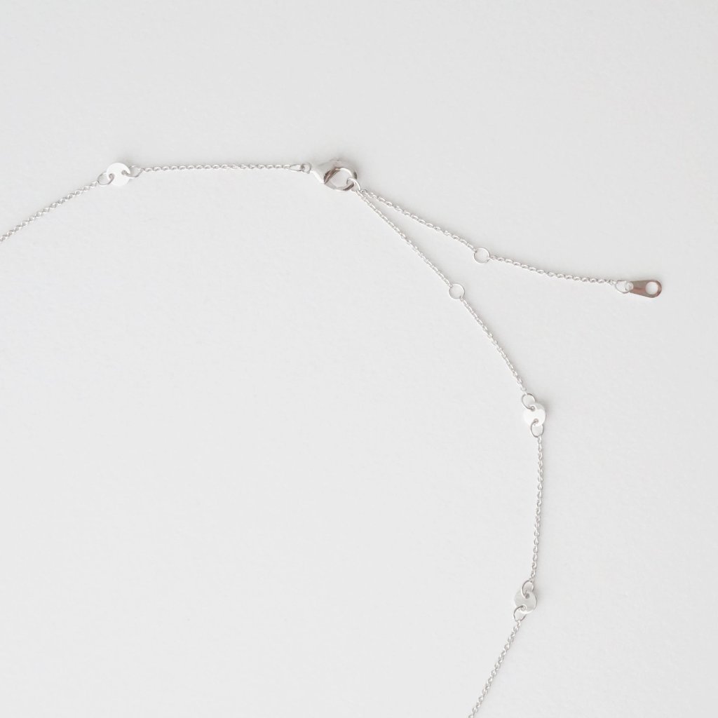 Milky Way Disc Chain Necklace - Silver