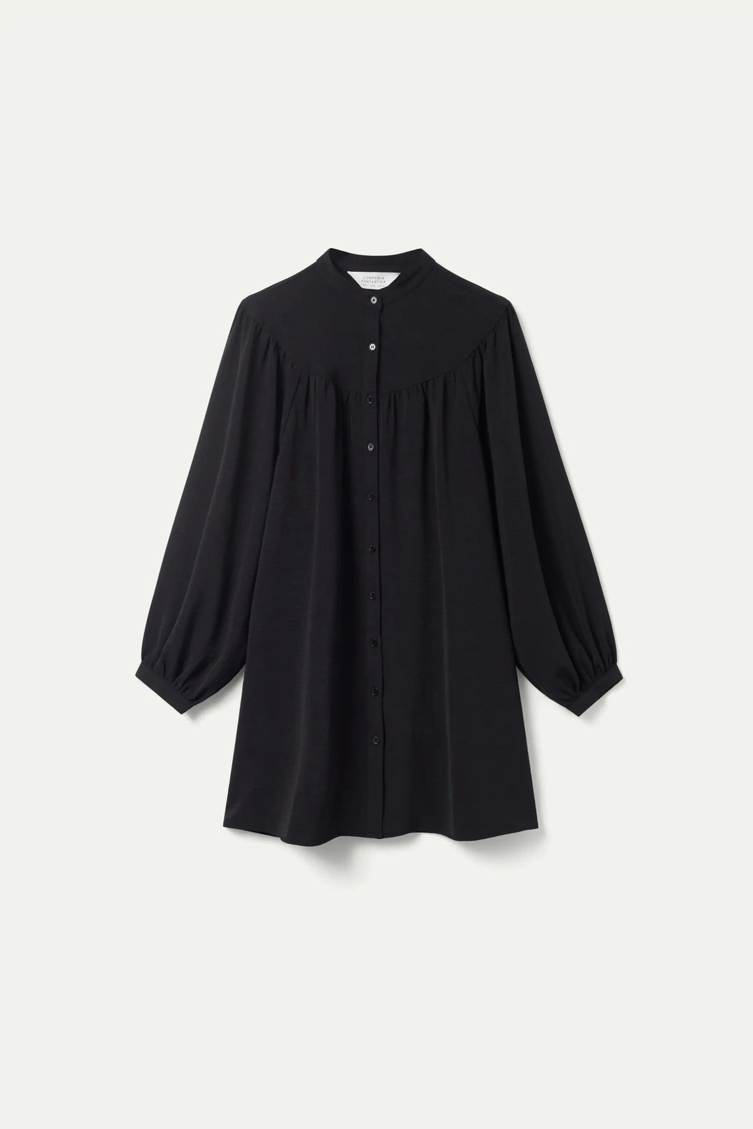 Short Black Mao Collar Dress