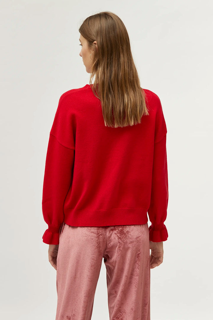 Cuff Sweater - Red