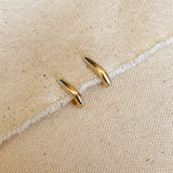 U Shaped Hoop - Gold
