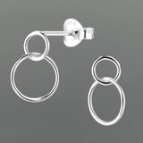 Links Of Love Stud Earrings - Silver