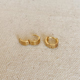 Tiny Wave Clicker Hoops - Gold