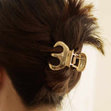 Metal Hair Claw Clip - Gold