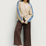 Reba Sweater - Cream / Blue