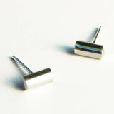 Chunky Bar Earrings - Silver