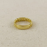 Chain Plate Ring - Gold
