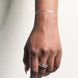 Micro Herringbone Bracelet - Silver