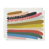 Rainbow Stripes Birthday Card