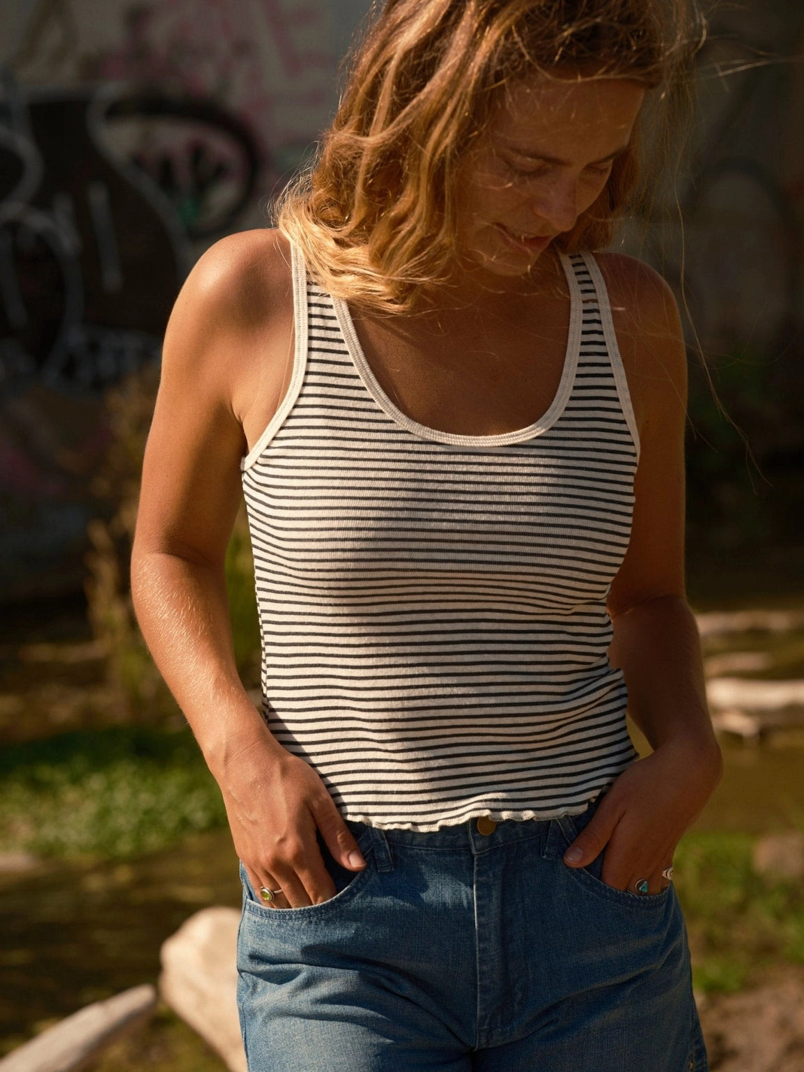 Hemp Tank Top - Striped