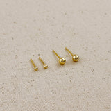 Ball Stud Earrings - Gold