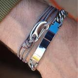 Tactical Cord Bracelet - Orange / Blue