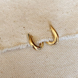 U Shaped Hoop - Gold