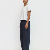 Chloe Contrast Tee - White / Brown