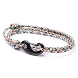 Tactical Cord Bracelet - White / Orange