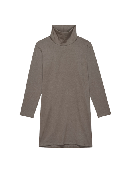 A flat lay image of the front of the Jersey Turtleneck Dress