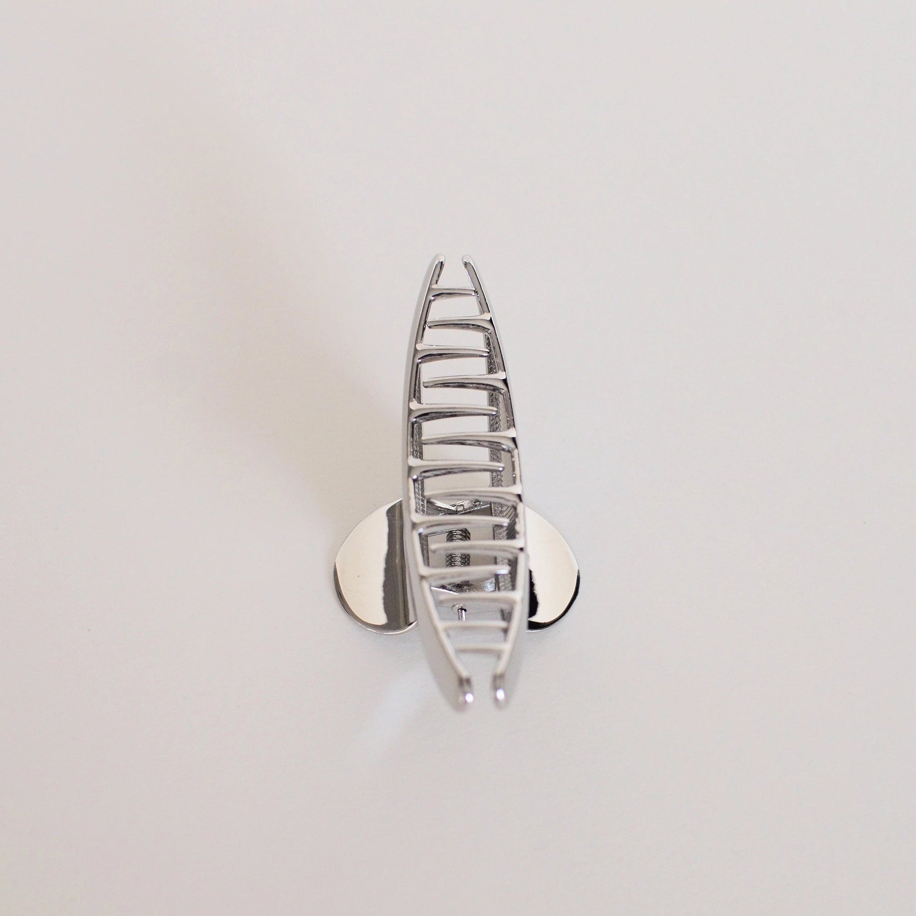 Luna Arc Metal Hair Claw - Silver
