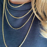 Flat Mariner Chain - Gold