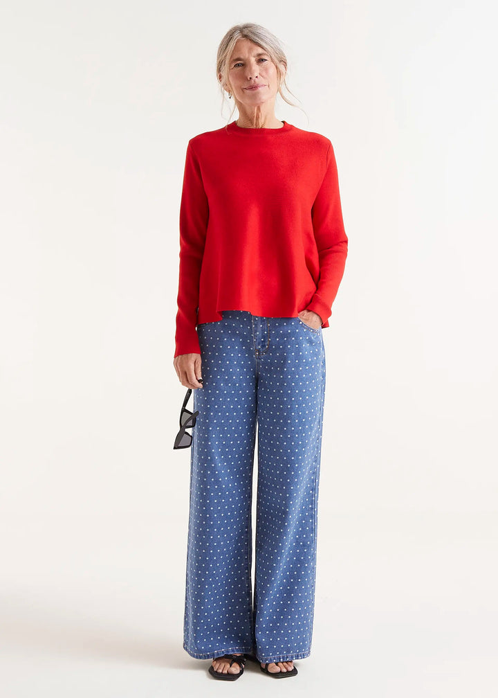 Polkadot Pants - Blue / Cream