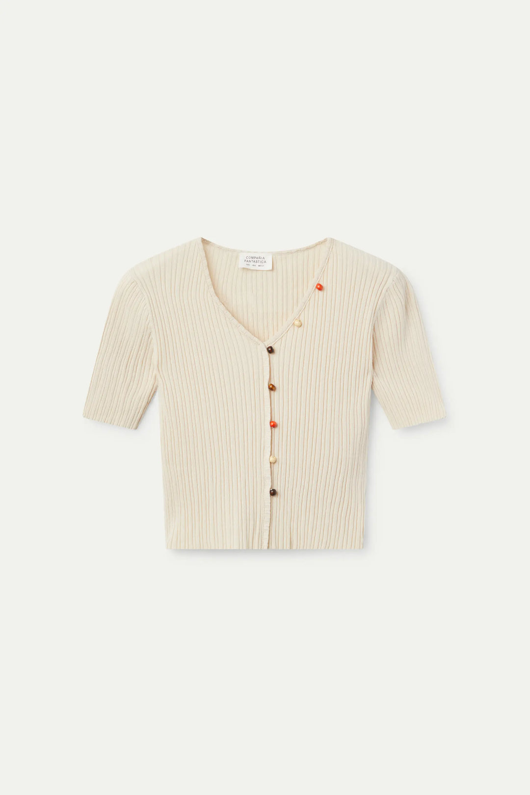 Ribbed Cardi - Beige