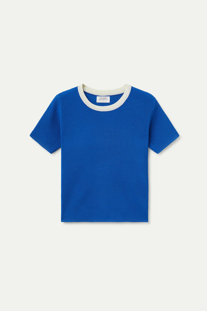 Jersey Sweater Tee - Blue