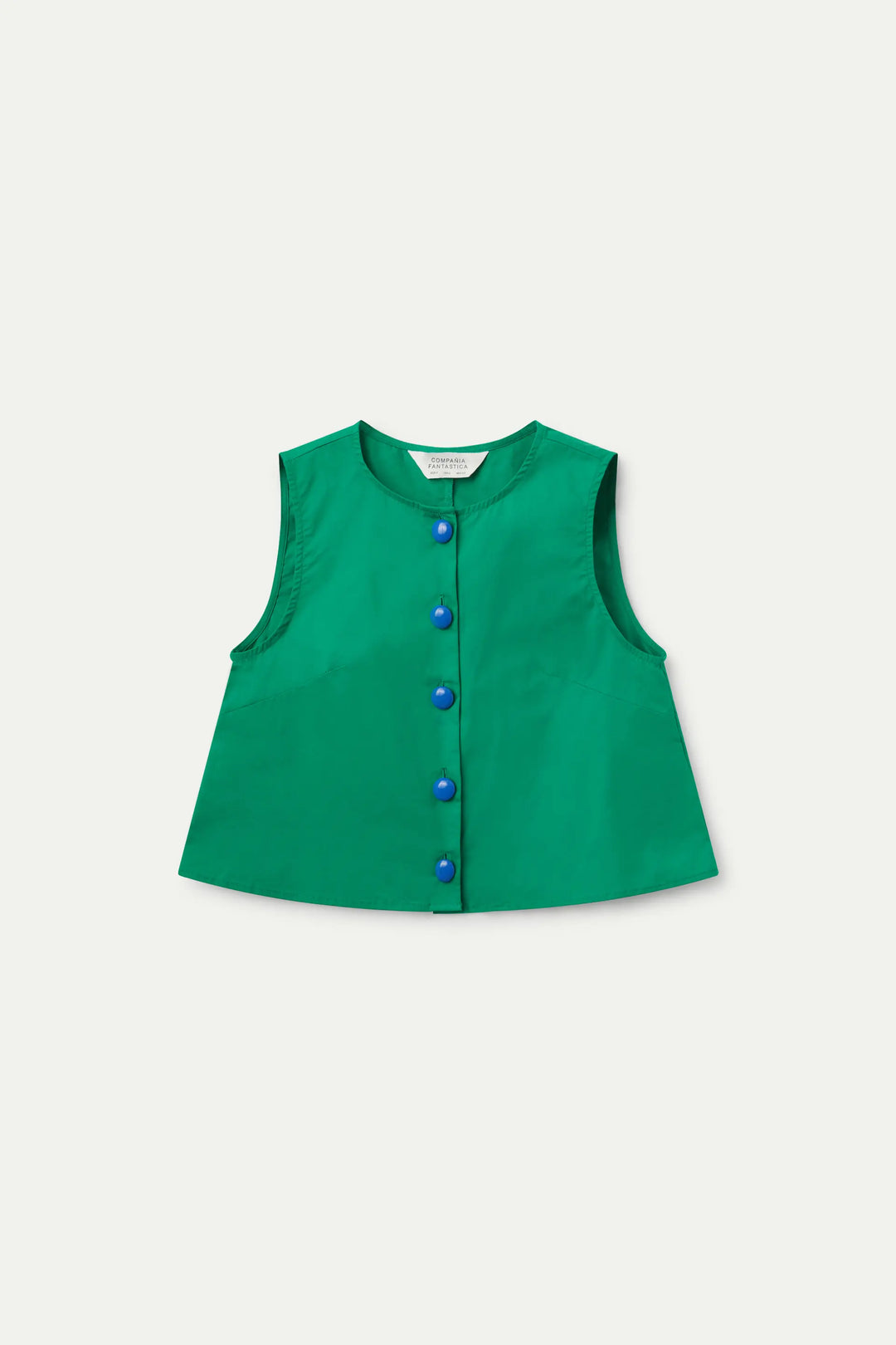 Button Tank - Green / Blue