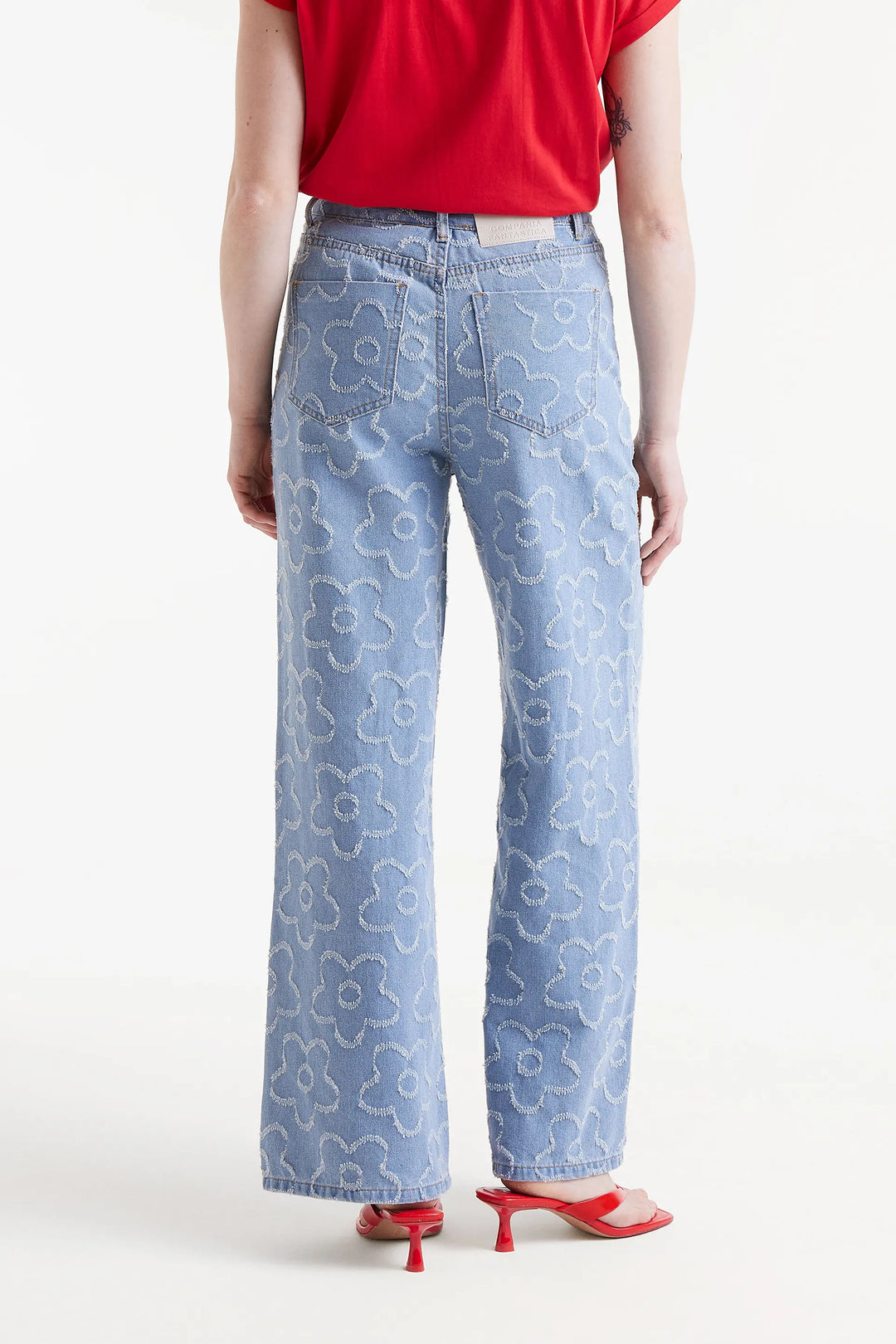 Floral Pants - Blue / Cream