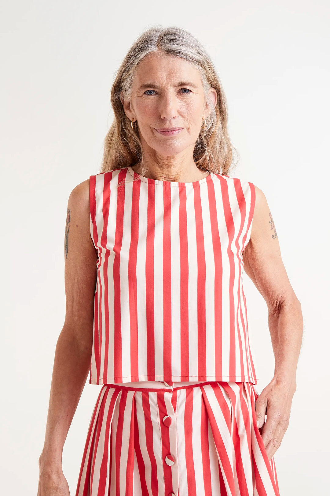 Flowy Tank - Red Stripes