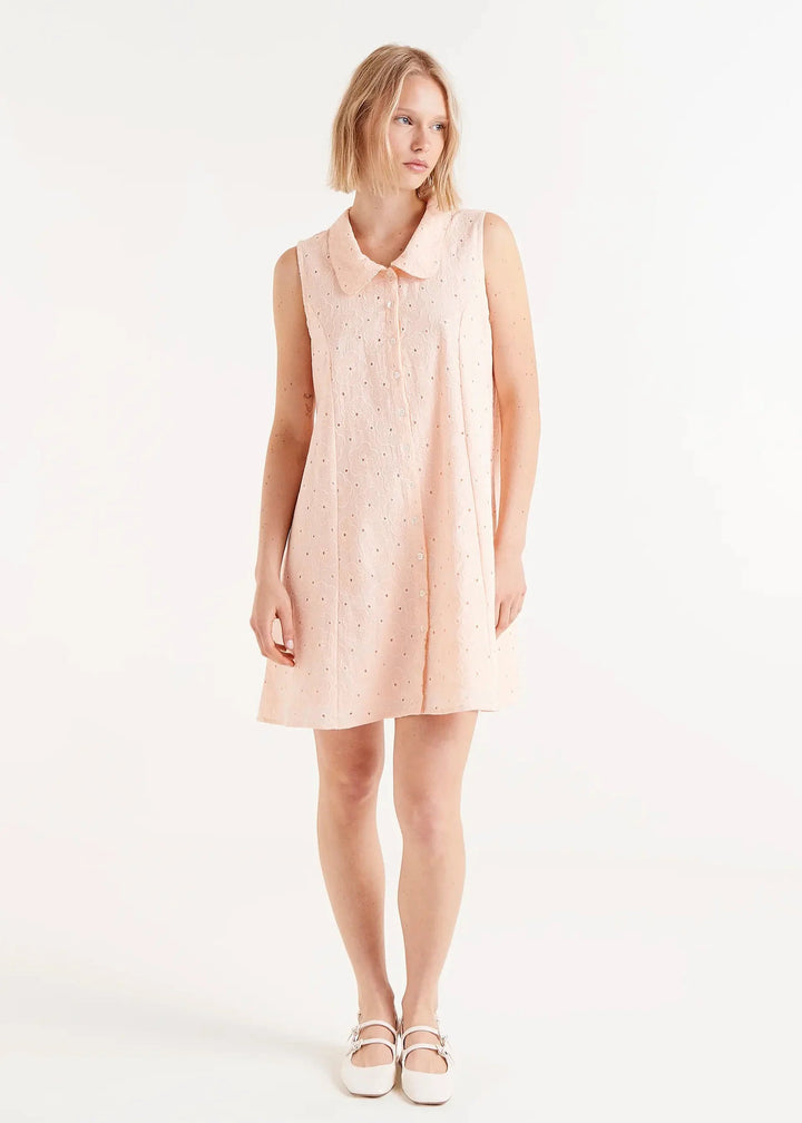 Eyelet Dress - Peach