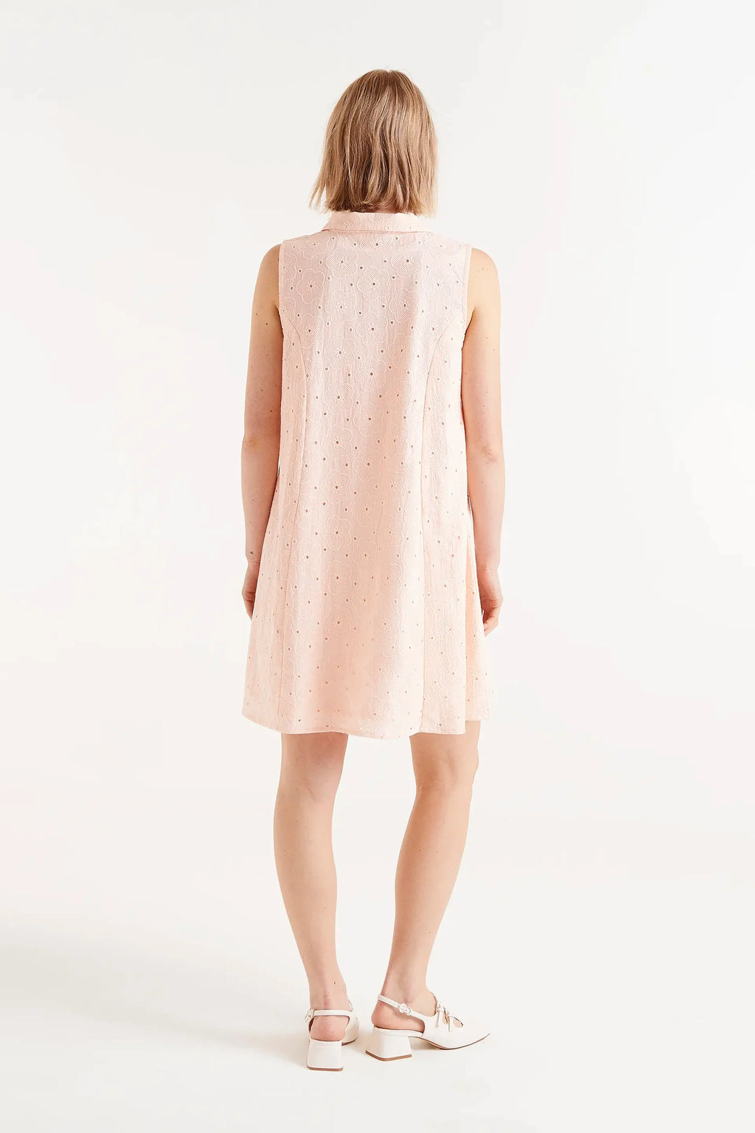 Eyelet Dress - Peach