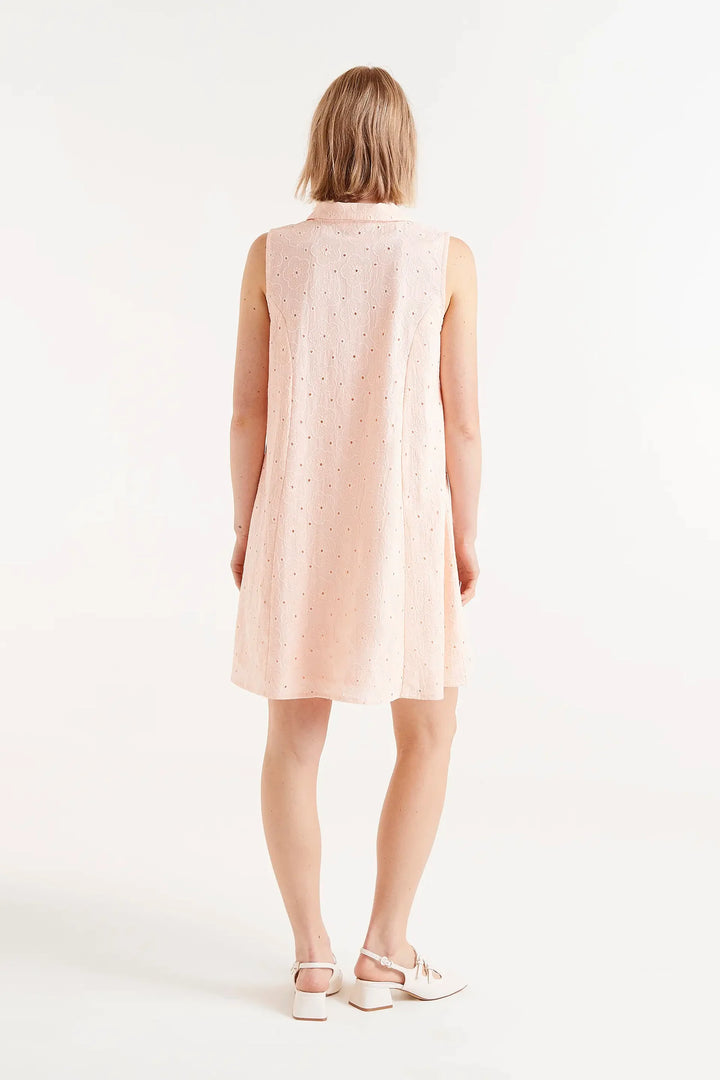 Eyelet Dress - Peach