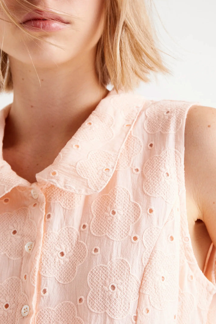 Eyelet Dress - Peach