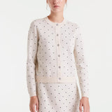 Mini Dots Cardigan - White