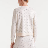 Mini Dots Cardigan - White