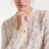 Mini Dots Cardigan - White