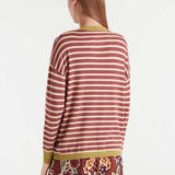 Stripe Jumper - Rust / Green