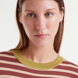 Stripe Jumper - Rust / Green