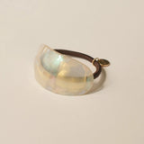 Curved Resin Hair Tie - Crystal Shell