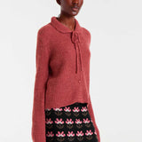 Button Up Sweater - Rust
