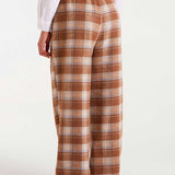 Plaid Trousers - Brown