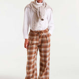 Plaid Trousers - Brown