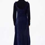 Long Velvet Dress - Blue
