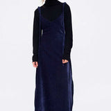 Long Velvet Dress - Blue