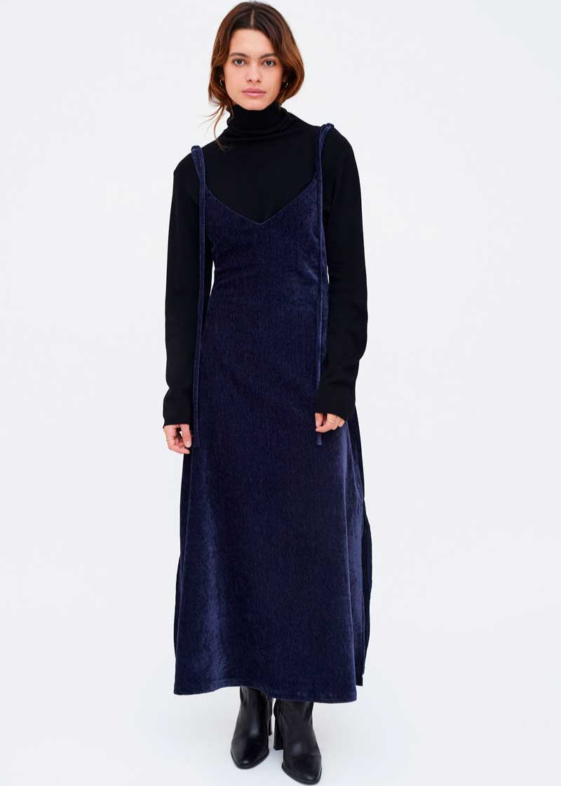 Long Velvet Dress - Blue | Women's Dresses | Frances Jaye Medium Long Velvet Dress - Blue | Women's Dresses | Frances Jaye Medium