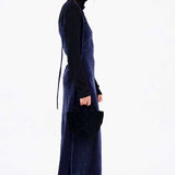 Long Velvet Dress - Blue