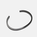 Flat Cuff Bracelet - Black Steel
