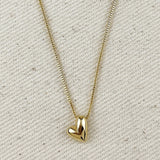 Uneven Heart Necklace - Gold