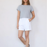 Crop Tee - Clay Blue