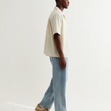 Didcot SS Shirt - Ecru / Blue