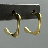 Flat Square Hoops - Gold