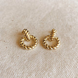 Croissant Drop Earrings - Gold